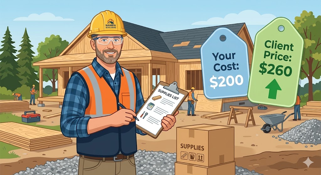 Contractor pricing materials with standard markup rates